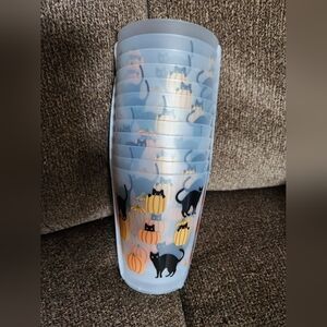 Halloween Black Cat Reusable Tumbler Party Cups Set Of 12 16oz NWT